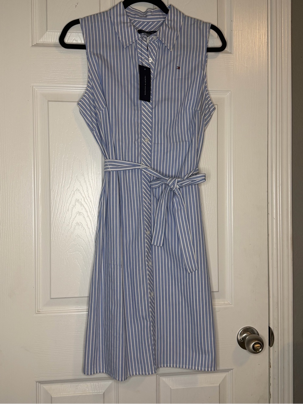 Tommy Hilfiger Sleeveless Striped Shirt Dress NWT Size 6 - Picture 2 of 4